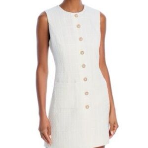 Aqua Tweed Mini Sheath Dress - Exclusive